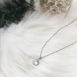 Solitaire CZ Necklace